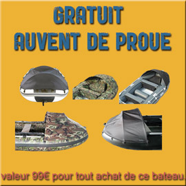 Auvent de proue gratuit pour votre bateau pneumatique